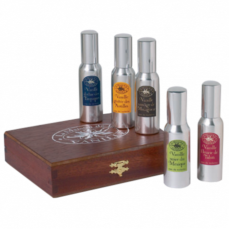 Coffret Bois Prestige 5x30ml Toutes les Vanilles du Monde